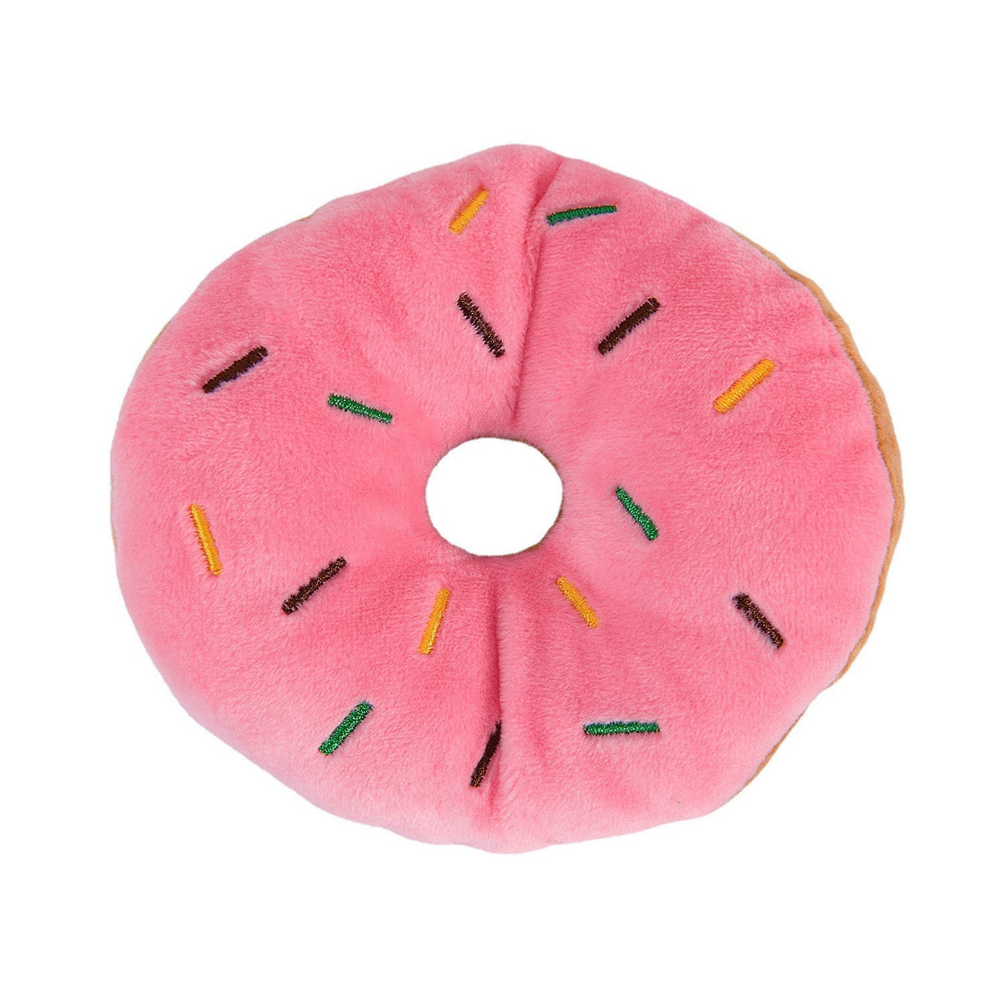 Brinyko Adorable Plush Donut Squeaky Toy: Fun & Durable Chew Toy for Dogs and Cats - Perfect for Teething, Snuggling, and Interactive Play
