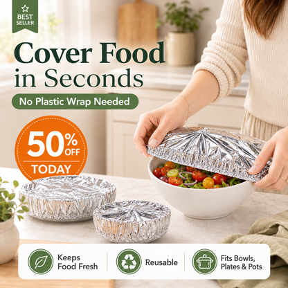🔥 50% OFF TODAY! 🍽️ Elastic Food Covers Set – No Plastic Wrap Needed, Keep Meals Fresh & Warm