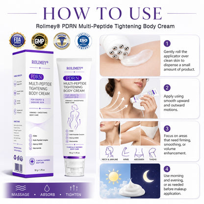 💜ROLIMEY® 𝐏𝐃𝐑𝐍 𝐌𝐮𝐥𝐭𝐢-𝐏𝐞𝐩𝐭𝐢𝐝𝐞 𝐌𝐚𝐬𝐬𝐚𝐠𝐢𝐧𝐠 𝐁𝐨𝐝𝐲 𝐑𝐨𝐥𝐥𝐞𝐫 𝐂𝐫𝐞𝐚𝐦- 𝐀𝐧𝐭𝐢-𝐚𝐠𝐢𝐧𝐠, 𝐇𝐲𝐝𝐫𝐚𝐭𝐢𝐧𝐠, 𝐒𝐤𝐢𝐧 𝐅𝐢𝐫𝐦𝐢𝐧𝐠 & 𝐋𝐢𝐟𝐭𝐢𝐧𝐠, 𝐒𝐤𝐢𝐧 𝐑𝐞𝐩𝐚𝐢𝐫, 𝐄𝐯𝐞𝐧 𝐓𝐨𝐧𝐞, 𝐀𝐜𝐧𝐞 𝐚𝐧𝐝 𝐃𝐚𝐫𝐤 𝐒𝐩𝐨𝐭 𝐓𝐫𝐞𝐚𝐭𝐦𝐞𝐧𝐭, 𝐖𝐚𝐫𝐭 𝐚𝐧𝐝 𝐌𝐨𝐥𝐞 𝐑𝐞𝐦𝐨𝐯𝐚𝐥, 𝐚𝐧𝐝 𝐏𝐬𝐨𝐫𝐢𝐚𝐬𝐢𝐬 𝐑𝐞𝐥𝐢𝐞𝐟.