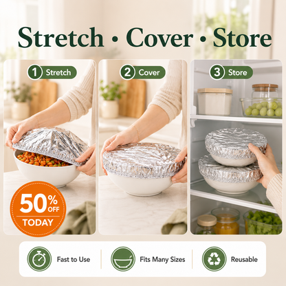🔥 50% OFF TODAY! 🍽️ Elastic Food Covers Set – No Plastic Wrap Needed, Keep Meals Fresh & Warm