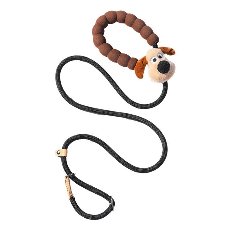 Brinyko Professional Dog Training Slip Leash with Cute Cartoon DIY Charms - Adjustable Anti-Choke P-Leash for Stop Pulling, Durable Nylon Walking Rope for Pets, Stylish & Effective