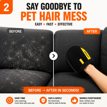 🔥 The dosyvo Pet Hair Removal Glove – Swipe to Lift Fur from Furniture, Clothes & Cars | Limited Time: 70% OFF
