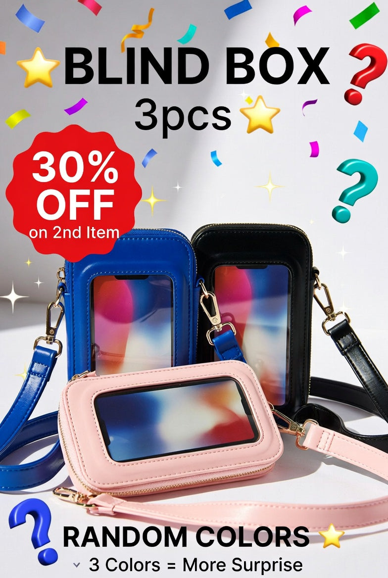 🔥Blind Box 3pcs🔥 Touchscreen Crossbody Phone Wallet (Random Colors) - 30% OFF on 2nd Item