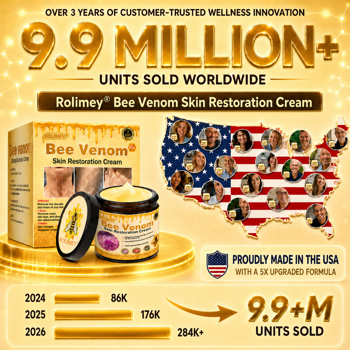 ❤️Over 100,000 Jars Sold 🔥— Rolimey® Bee Venom Skin Restoration Cream