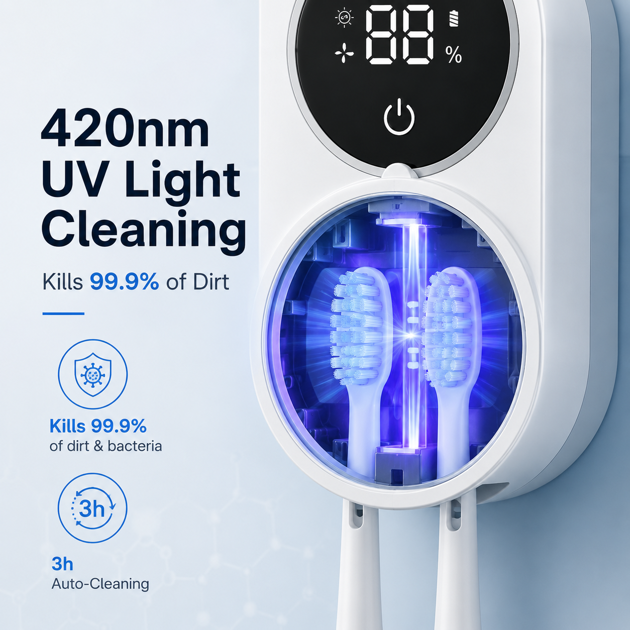🦷 UV Toothbrush Sanitizer – Kill 99.9% of Germs, Naturally